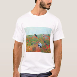 メアリー·カッサット,畑で花を摘む Tシャツ