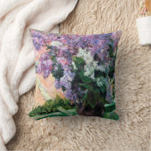 メアリー・カッサット、窓にライラック クッション (ブランケット)