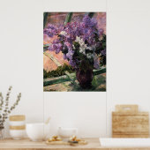 メアリー・カッサット、窓にライラック ポスター (キッチン)