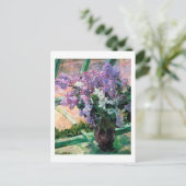 メアリー・カッサット、窓にライラック ポストカード (スタンド正面)