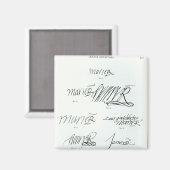 メアリー・クイーン・オブ・スコットの署名 マグネット (正面/裏面)