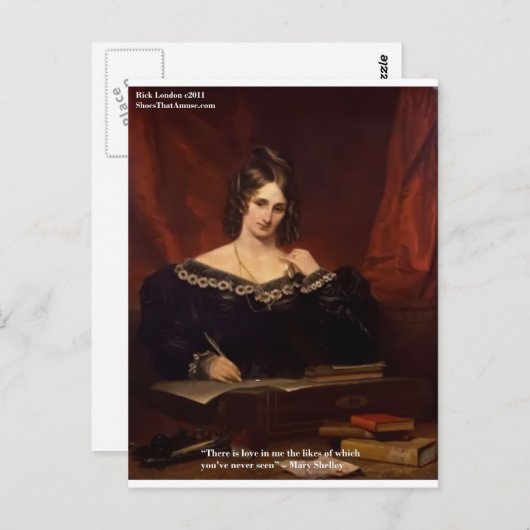 メアリー・シェリー「愛は見たことがない」ギフトとカード ポストカード (正面/裏面)