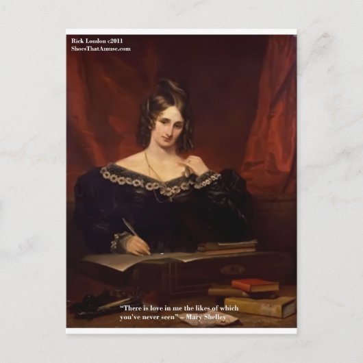 メアリー・シェリー「愛は見たことがない」ギフトとカード ポストカード (正面)