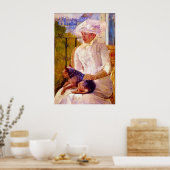 メアリー・スティーブンソン・カッサットの犬を飼った女性 ポスター (キッチン)