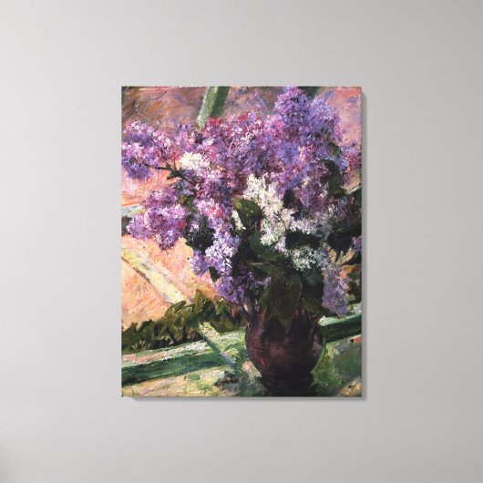 メアリー・スティーブンソン・カッサット – Lilacs in a Window 1880 キャンバスプリント (正面)