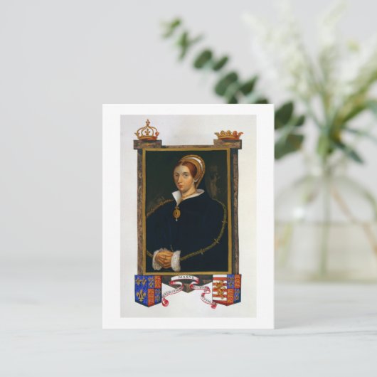 メアリー・チューダー(メアリー1世)の肖像画, 「宮廷の思い出」より ポストカード (スタンド正面)