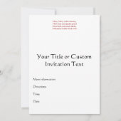 メアリー、全く逆だ 招待状 (裏面)