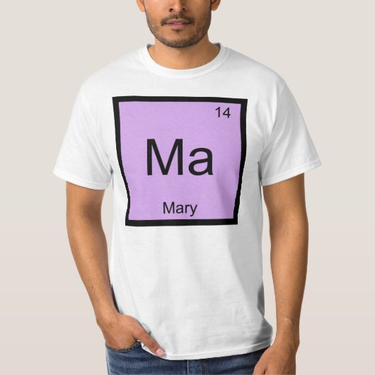メアリー 名前 化学 元素 周期表 Tシャツ (正面)
