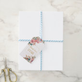 メアリー 水彩ローズ エメラルドグリーン ギフトタグ (より糸付き)