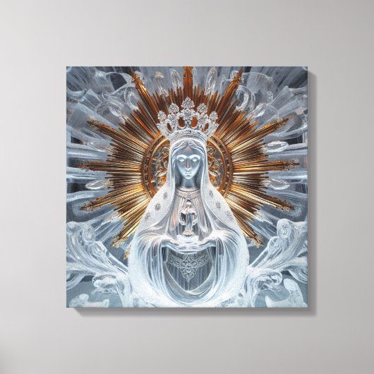 メアリー – 金ゴールドと氷2 キャンバスプリント (正面)