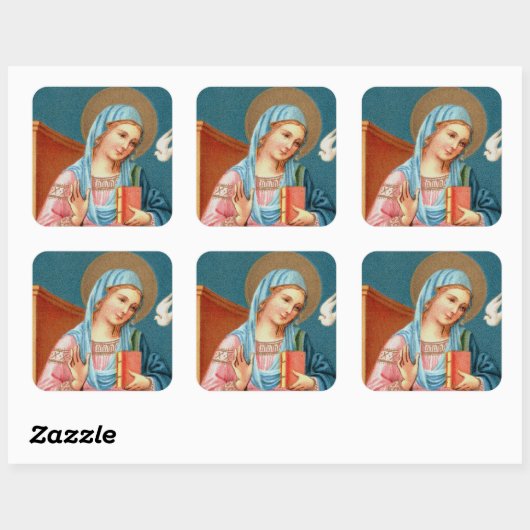 メアリー、F.リッピの受胎告知(詳細; M 038) スクエアシール (シート)