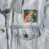 メアリー、F.リッピの受胎告知(詳細; M 038) 缶バッジ (インサイチュ)