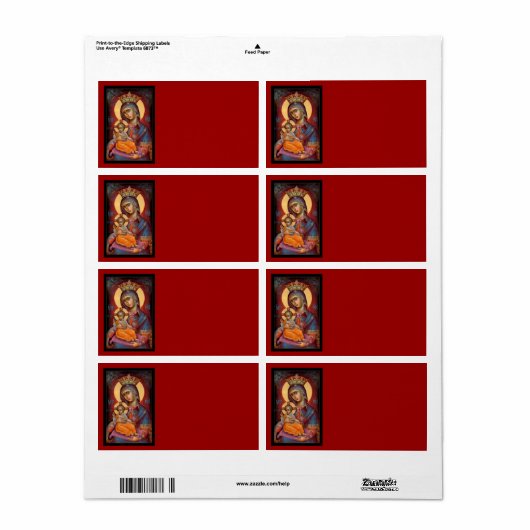 メアリー – Theotokos ラベル (フルシート)