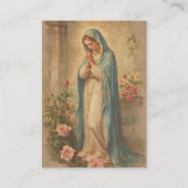 メアリ祈カソリック葬儀記念聖札 –  名刺 (正面)