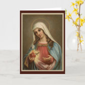 メアリ誕生日の無垢ハート/ソードライリー カード (黄色い花)