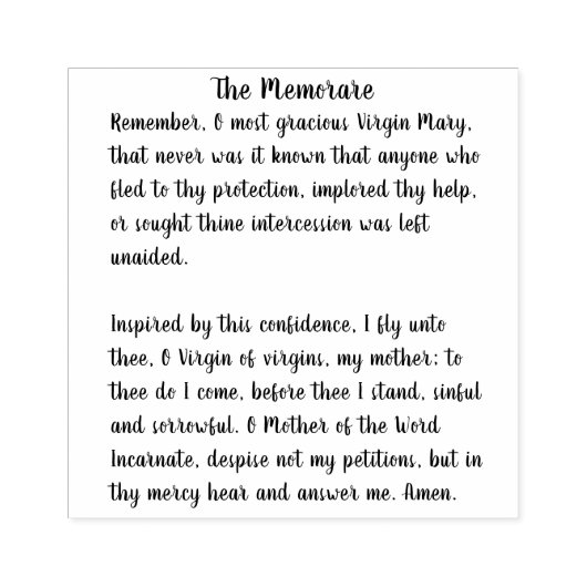 メアリ賛美ヴァージンの記憶 ラバースタンプ (インプリント)