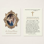 メアリ賛美ーエンジェルズカトリック記念祈りの言葉カード (正面&裏面)