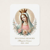メアリ賛美ー・カトリック葬儀記念神聖カード –  (正面)