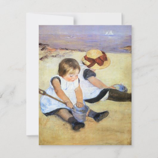 メアリ遊カサットのビーチ招待状 招待状 (正面)