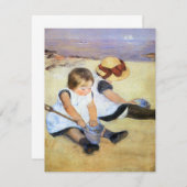 メアリ遊カサットのビーチ招待状 招待状 (正面/裏面)