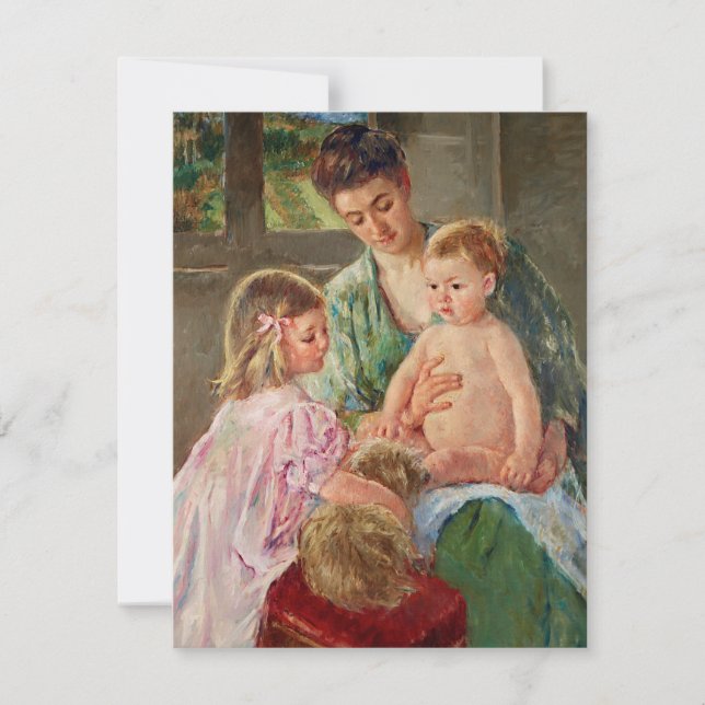 メアリ遊ー・カッサットの犬と子供たち (正面)