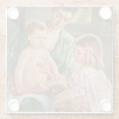 メアリ遊ー・カッサットの犬と子供たち ガラスコースター (裏面)