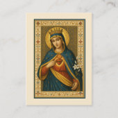 メアリ・カトリック葬儀記念碑の汚れなきハート 名刺 (正面)