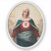 メアリ・カトリック・ビニルの無垢ハート シール (正面)