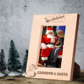 メアンドサンタ名前をカスタムするサンタ&スリー レーザー彫刻フレーム