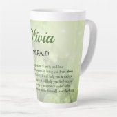 メア誕生石エメラルドデザイン カフェラテマグ (右アングル)