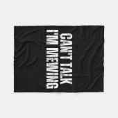 メイおもしろいングデザインメイング技術が話せない フリースブランケット (正面(横))