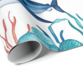 メイお洒落ジジンザメ誕生日 ラッピングペーパー (ロールコーナー)