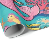 メイお洒落ジジンザメ誕生日 ラッピングペーパー (ロールコーナー)