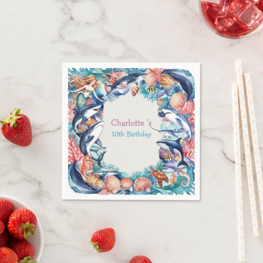 メイお洒落ジンジンジンジンジンベイバースデーパーティー スタンダードカクテルナプキン (インサイチュ)