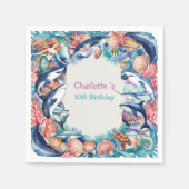 メイお洒落ジンジンジンジンジンベイバースデーパーティー スタンダードカクテルナプキン (正面)