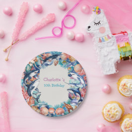 メイお洒落ジンジンジンジンジンベイバースデーパーティー ペーパープレート