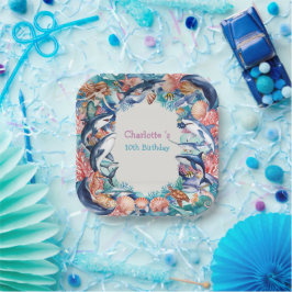 メイお洒落ジンジンジンジンジンベイバースデーパーティー ペーパープレート