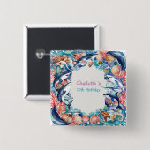 メイお洒落ジンジンジンジンジンベイバースデーパーティー 缶バッジ (正面&裏面)