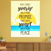 メイすべての日の出はより約束のビーチアート キャンバスプリント (インサイチュ (リビング))