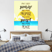 メイすべての日の出はより約束のビーチアート キャンバスプリント (インサイチュ (寝室))