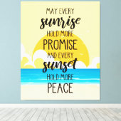 メイすべての日の出はより約束のビーチアート キャンバスプリント (インサイチュ (ウッドフロア))