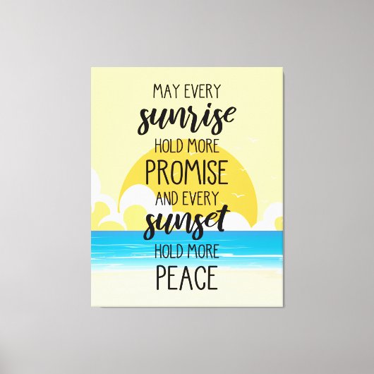 メイすべての日の出はより約束のビーチアート キャンバスプリント (正面)