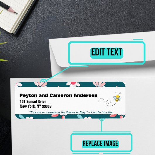 メイのテーマパーソナライズされたアドレス ラベル