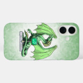 メイの誕生石ドラゴン：エメラルドケースメイトiPhone Case-Mate iPhoneケース (裏面 (横))