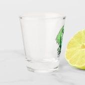 メイの誕生石龍:エメラルド ショットグラス (左)