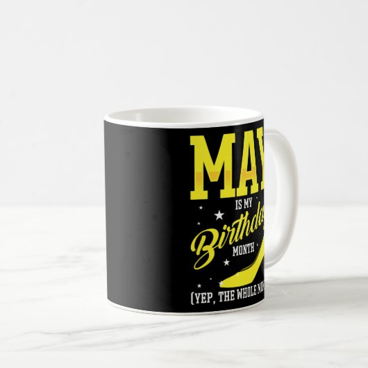 メイは私の誕生日の月の丸ごと月 コーヒーマグカップ (正面右)