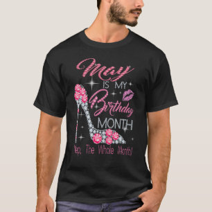 メイは私の誕生日の月の全体の月 Tシャツ