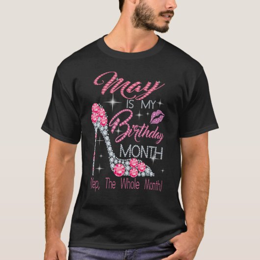 メイは私の誕生日の月の全体の月 Tシャツ (正面)