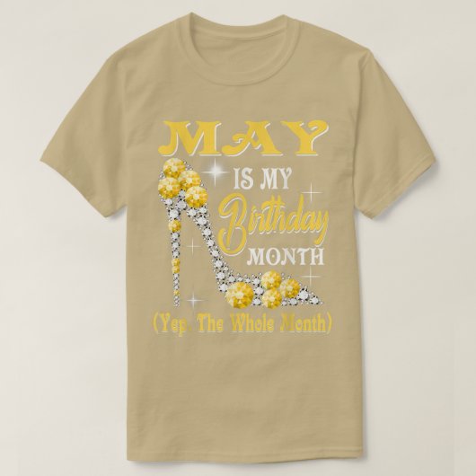 メイは私の誕生日の月は全体の月の靴 Tシャツ (デザイン正面)