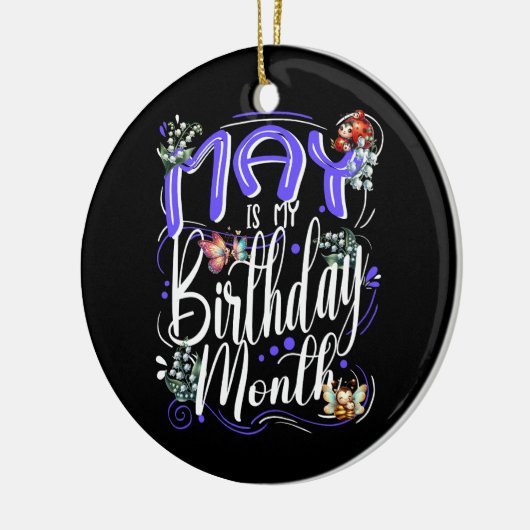 メイは私の誕生日の母、谷のリリー セラミックオーナメント (左)